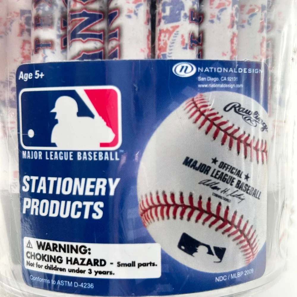 NEW MLB Texas Rangers Stationery‎ Set 45+ Pens Black Ink National Design Sealed